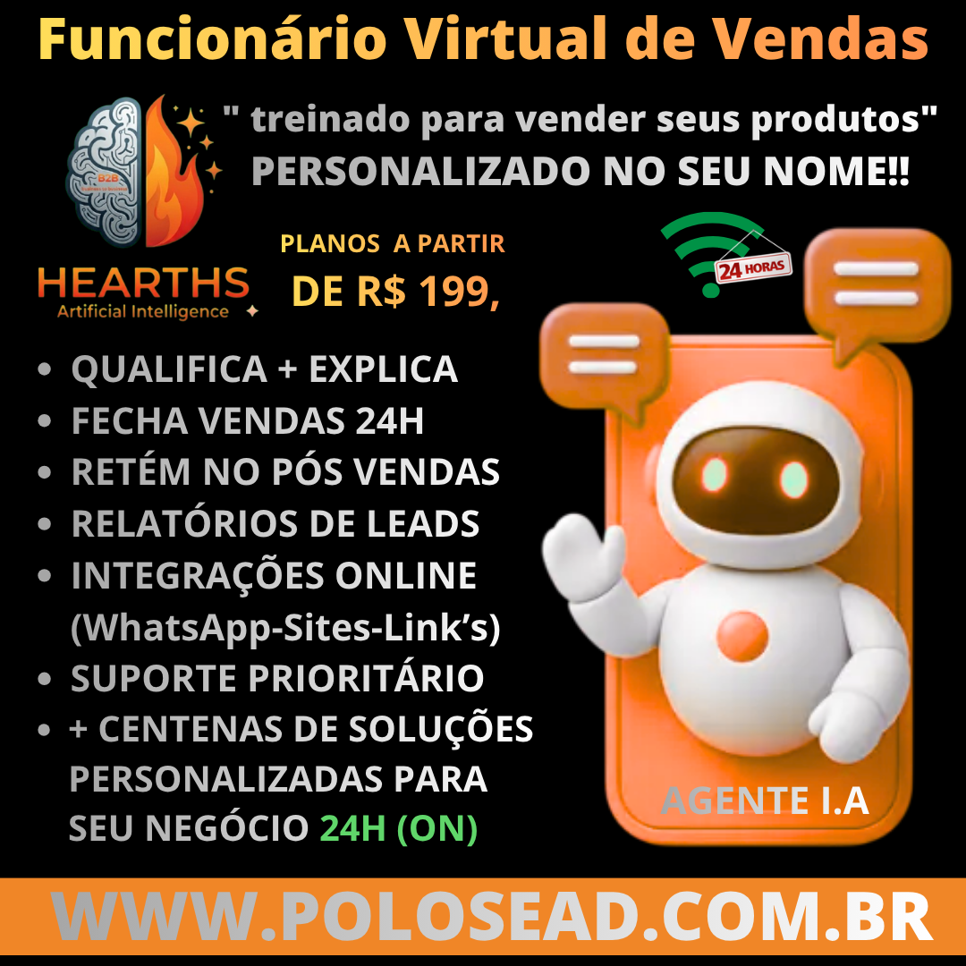AGENTE IA - Seu funcionário Virtual de Atendimento e Vendas 24h